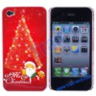 Christmas tree and snowman Hard Case Cover for iPh