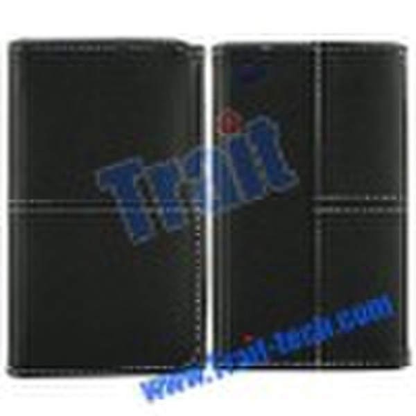 for iPhone 4 Side Opening Wallet Style Leather Cas