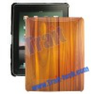 for iPad-Brown Glossy Wood Grain Hard Case