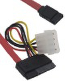 SATA Flat Cable W/4pin Wire Harness 7pin Connector