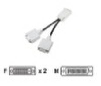 DVI 24+5M TO DVI F dual cable