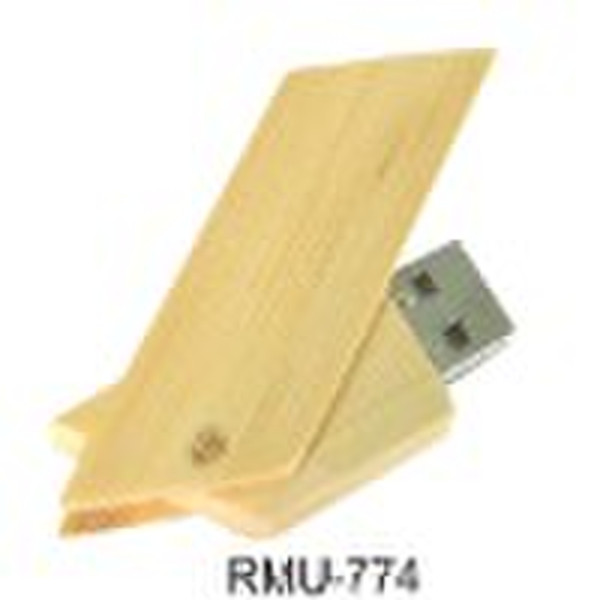 Wooden usb flash memory drive