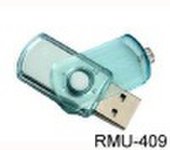 Hot selling transparent OEM swivel USB Flash Disk