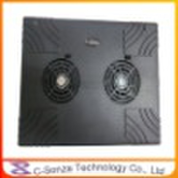 plastic laptop cooling pad with double fans