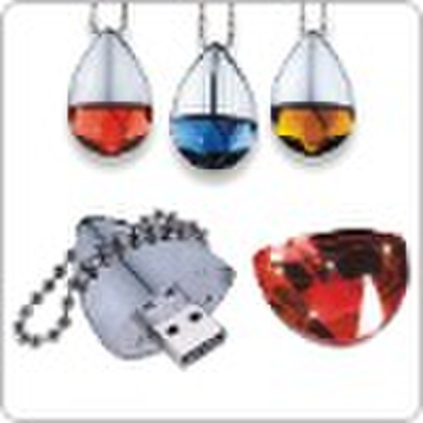 crystal earrings jewelry USB flash memory