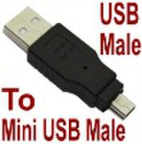 USB A Male to Mini USB B 5 Pin Male Adapter Conver