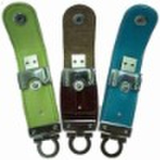 leather usb Swivek series USB Flash Drive- Keyloop