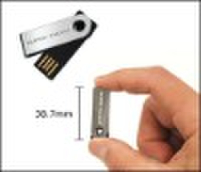 Swivek series USB Flash Drive- Keyloop, Capless, S