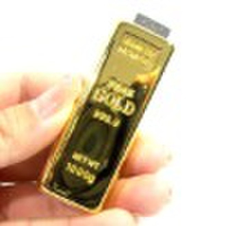 16gb metal gold bar usb falsh stick