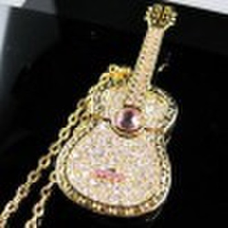 Crystal guitar usb flash