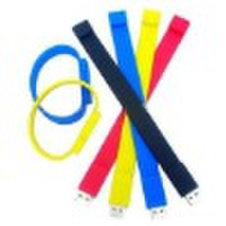 PVC bracelet usb flash CE FCC ROHS