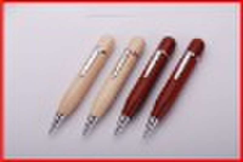 4GB OEM Wooden pen with diamond USB Flash Drive