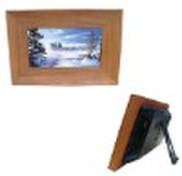 digital photo frames in wood materail with high re