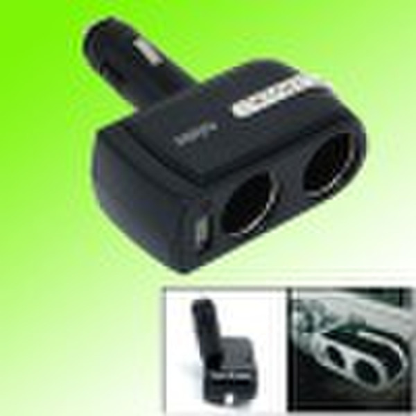 12V DC Car Charger  with USB  and duel car charger