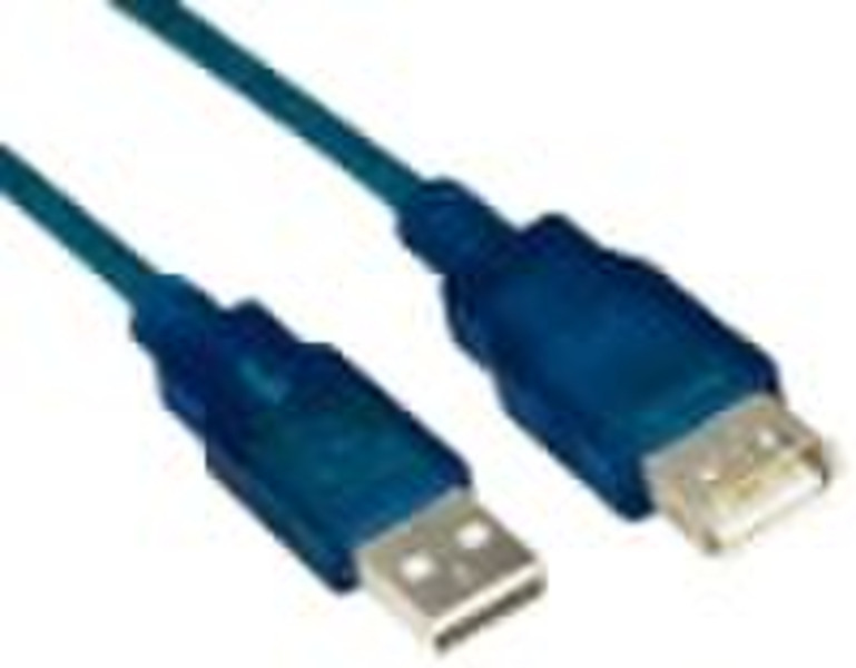 USB Cable AM/AF 2.0V Transparent Blue