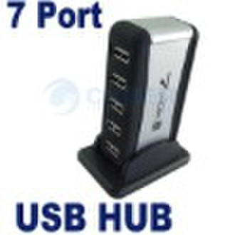 7 Ports USB-Hub mit Netzkabel