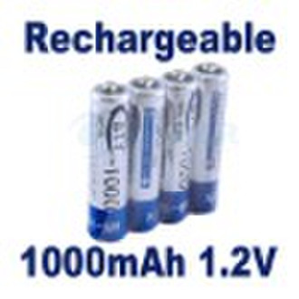 1000mAh AAA NI-MH Rechargeable Battery