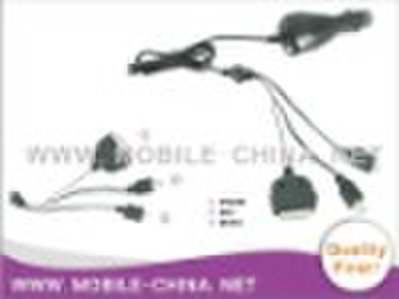 mini USB+micro USB + for Iphone car charger