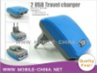 dual usb ac charger for mobile phone