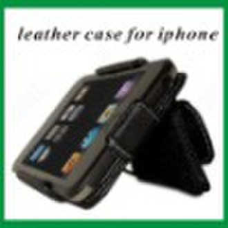 Wholesales PU leather case for iphone with Iron cl