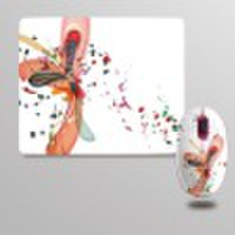 water sticker printing mouse and pad combo