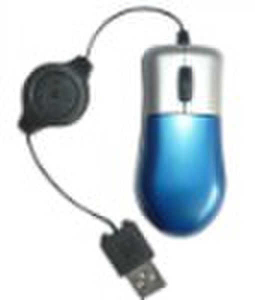 Super Mini Optical USB Retractable Wired Mouse