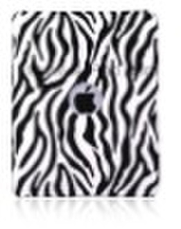 Zebra Lederabdeckungsfall für ipad