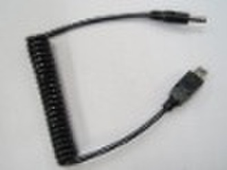 Mini usb to 3511 male spiral cable