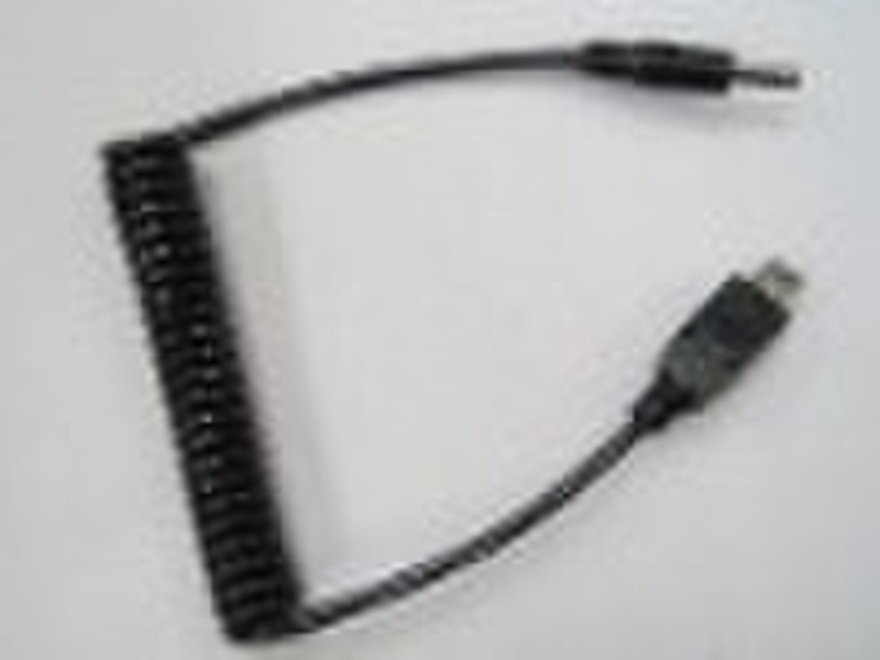 Mini usb to 3511 male spiral cable