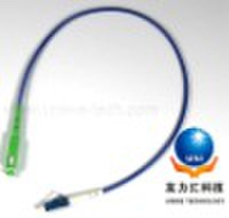 Fiber optic patch cord SC/APC-LC armored