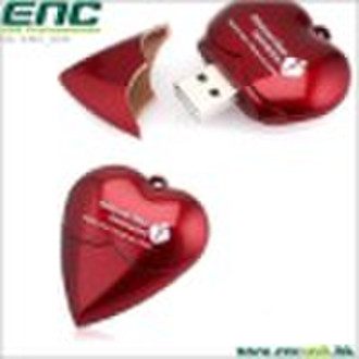 The shape of the heart USB memory