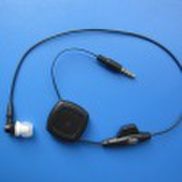 retractable mobile earphone with handsfree