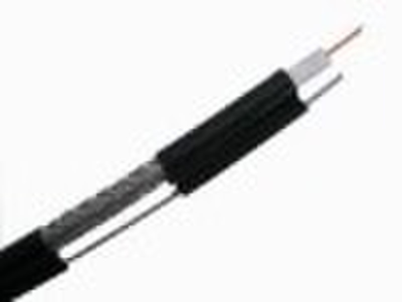 Coaxial cable RG6 with messenger