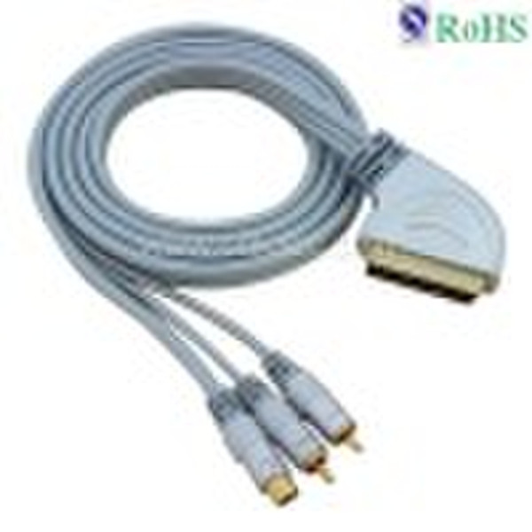 21 контактный SCART для 3RCA кабеля