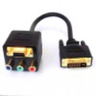 DVI-I 24 + 5 Pin к VGA и 3 RCA кабель адаптер