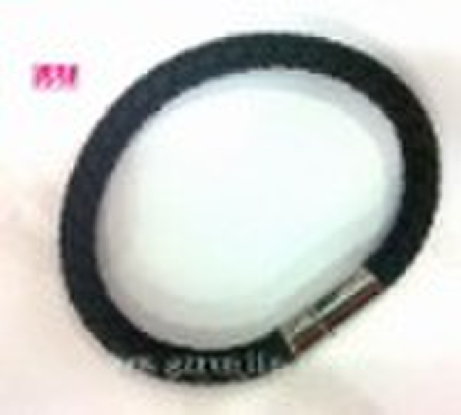 leather bracelet jewelry stainless steel (bangles