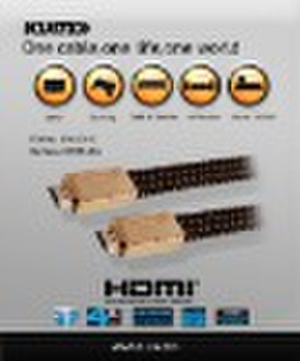 Golden ends flat HDMI Cable,1.4 version,ATC certif