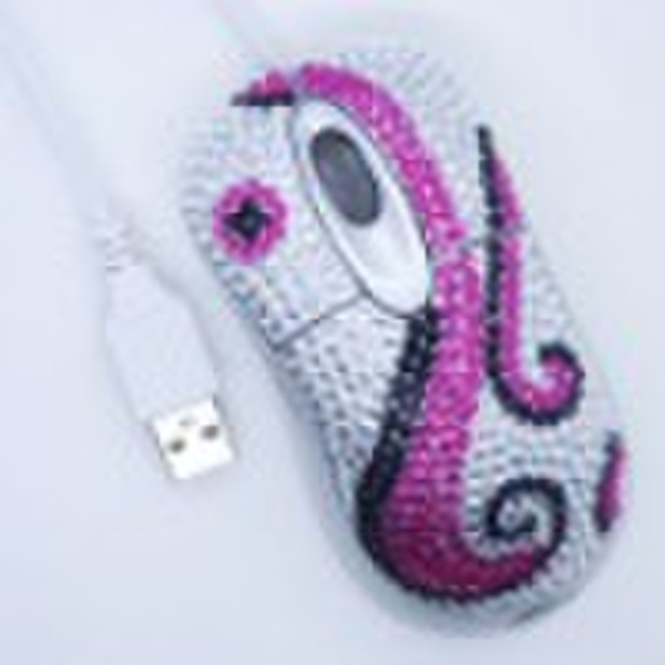 fancy jeweled optical usb mouse