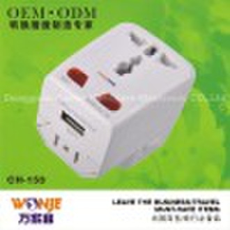 Qualified Universal Travel Adapter mit USB-