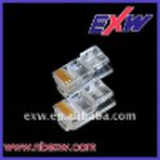 Cat.5e/Cat.6 unshielded/shielded modular plug