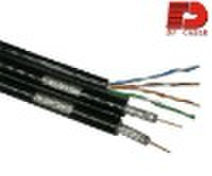 Doppel RG6 Quad Koaxialkabel mit CAT5E