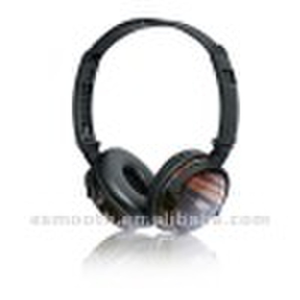 ebony wood wired headphone