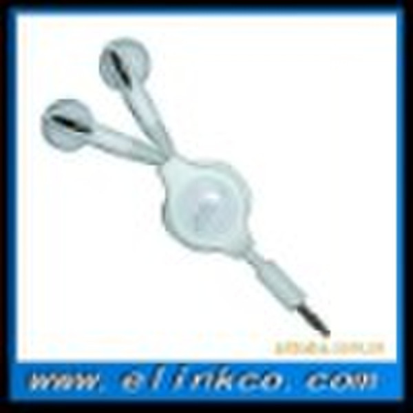 Earphone cable in-ear earphone Retractable Earphon