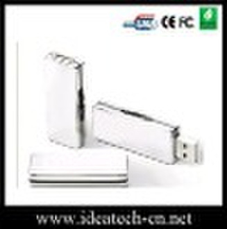 Metal rectangle usb flash drive, metal retractable