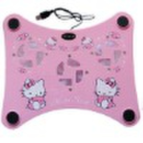 helloo kitty three fans notebook cooler pad