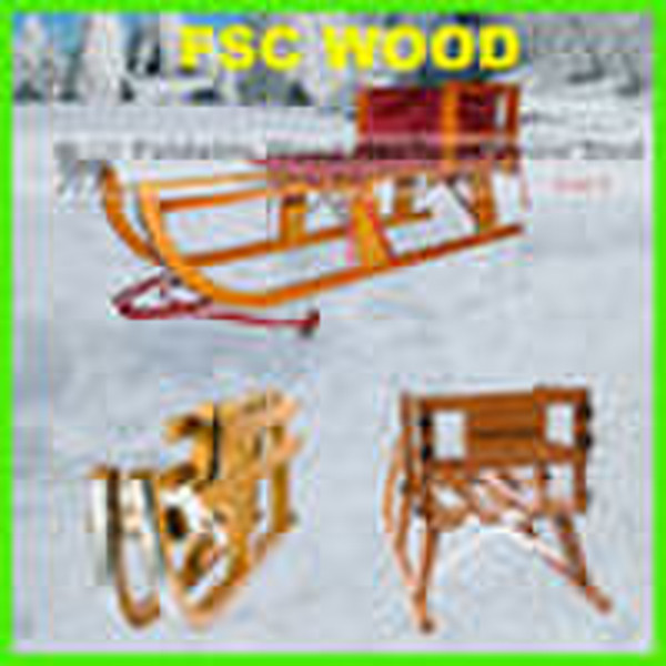 foldable sledge,wooden sled