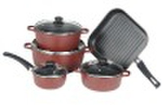 Die cast aluminum cookware set (soup pot & fry