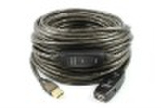 USB 2.0 active extension Cable 20m with DC-Jack