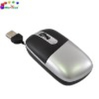 Laptop Mouse with the Hidden Retractable cable