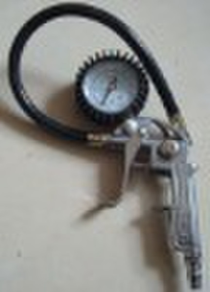 Tire inflator gauge